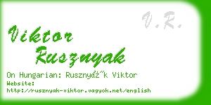 viktor rusznyak business card